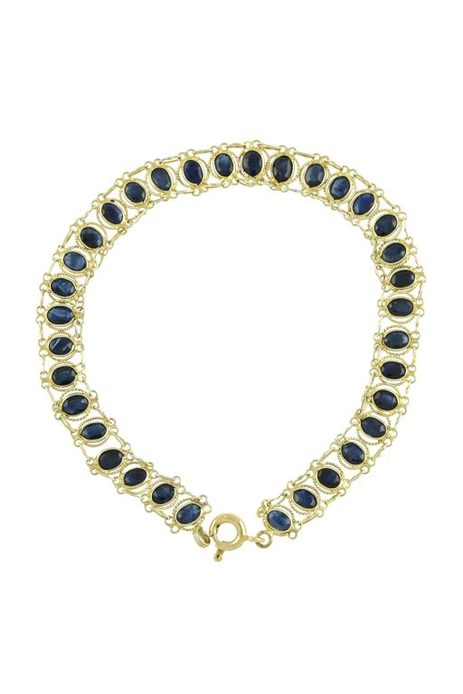 14k Yellow Gold Sapphire Bracelet