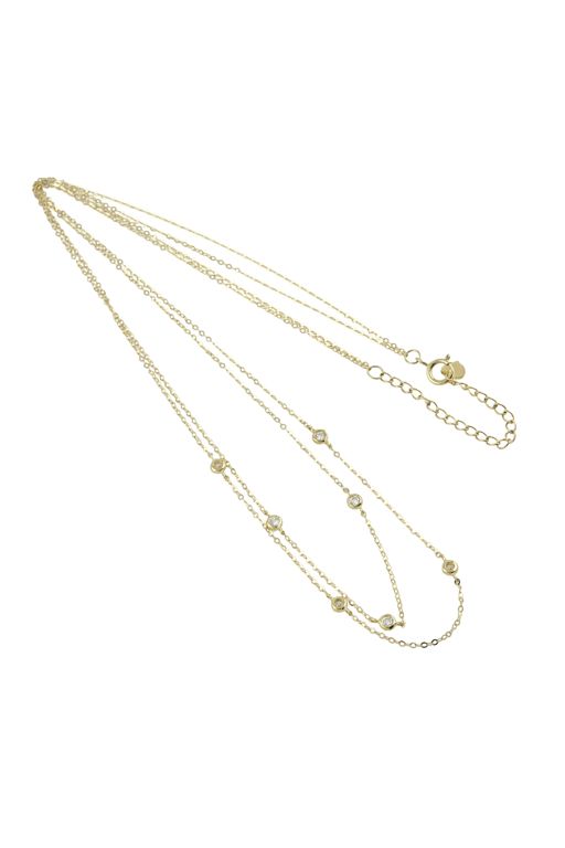 18k Yellow Gold Diamond Chain Necklace