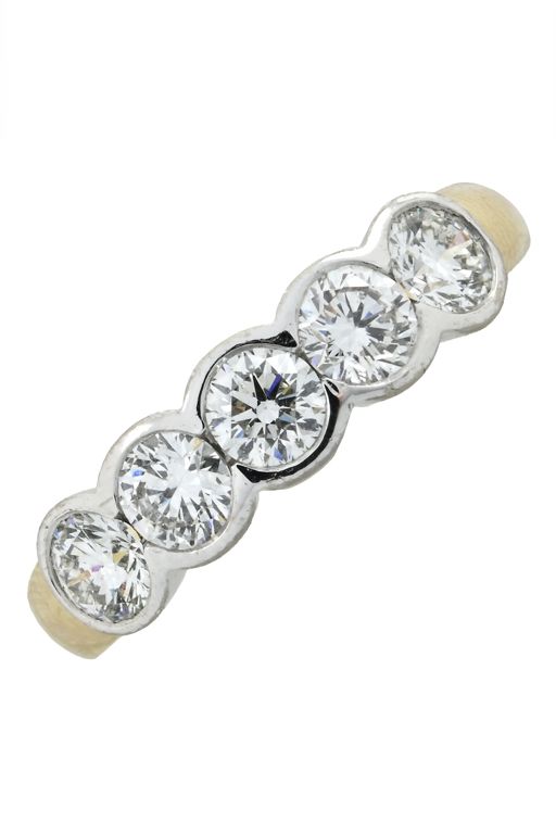 18k Yellow and White Gold Diamond Ring