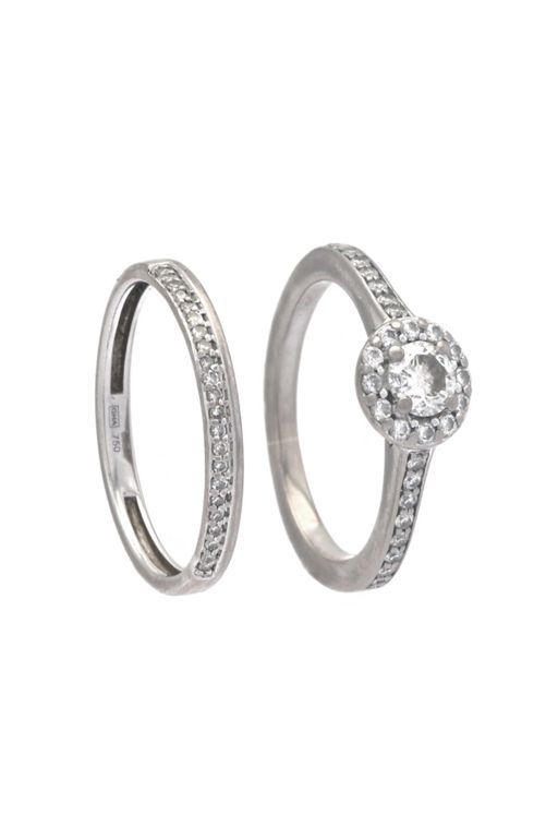 Two 18k Gold Diamond Rings
