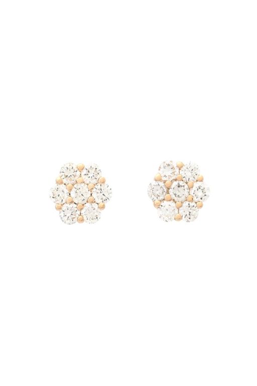 Pair of 18k Gold Diamond Earrings