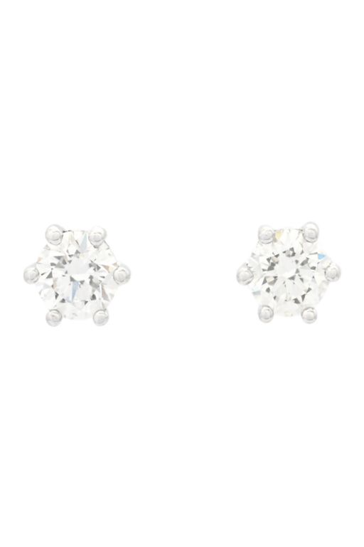 Pair of 18k Gold Diamond Solitaire Earrings