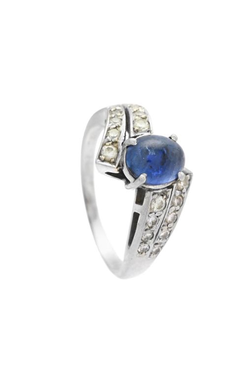 18k Gold Sapphire and Diamond Ring