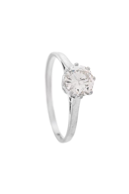 18k Gold Diamond Solitaire Ring