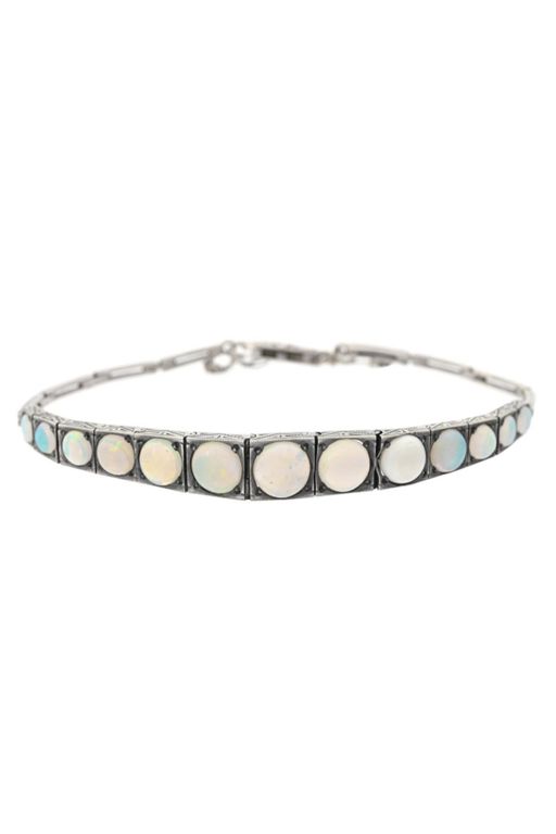 Sterling Silver Opal Bracelet