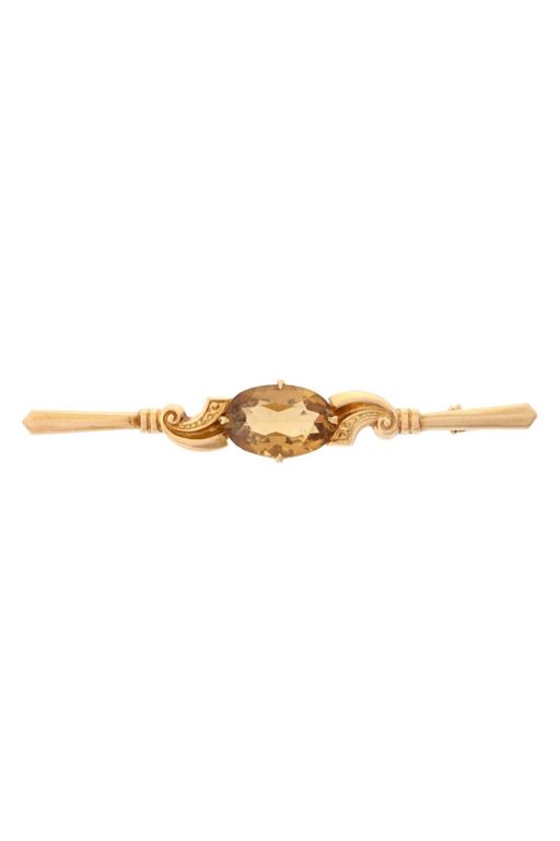 18k Gold Paste Brooch