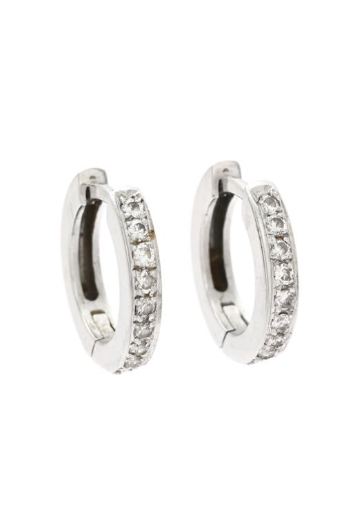 Pair of 18k Gold Diamond Earrings
