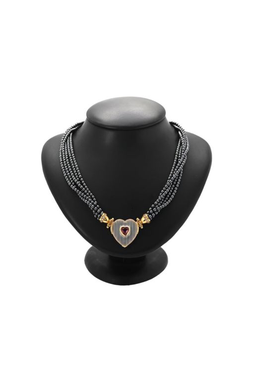 18k Gold Multi-Gem Pendant Necklace