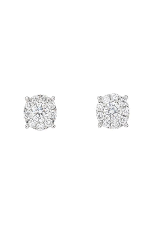 Pair of 18k Gold Diamond Earrings