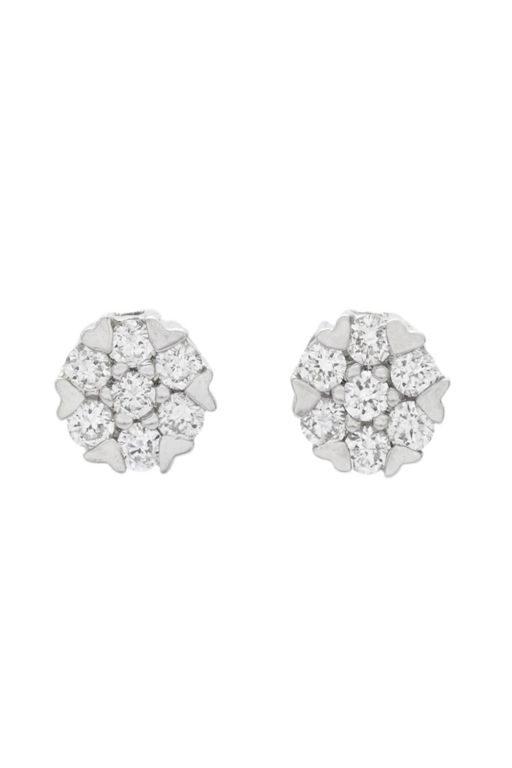 Pair of 18k Gold Diamond Earrings