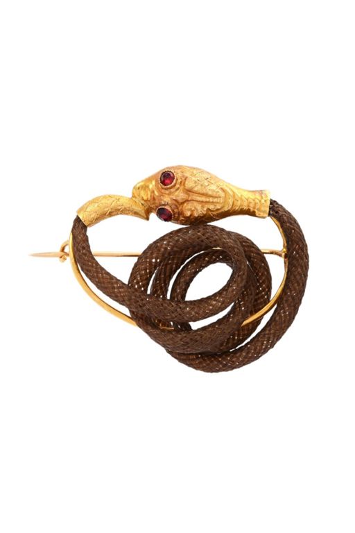 18k Gold Garnet Brooch