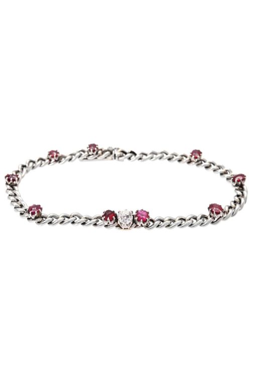18k Gold Ruby and Diamond Bracelet