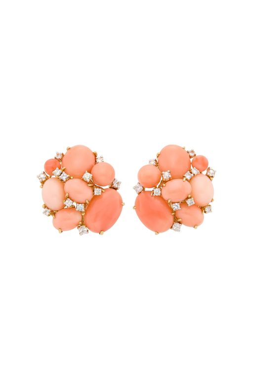Pair of 18k Gold Multi-Gem Earrings