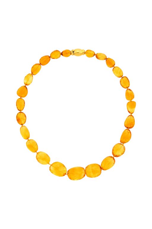 18k Gold Citrine Necklace