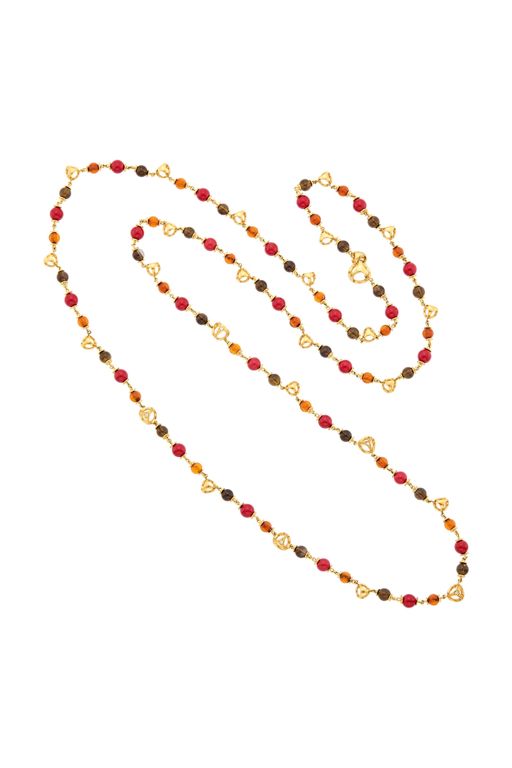 18k Gold Chain Red Stone Chain
