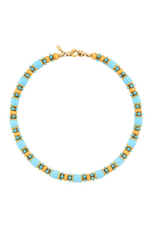 18k Gold Turquoise Necklace