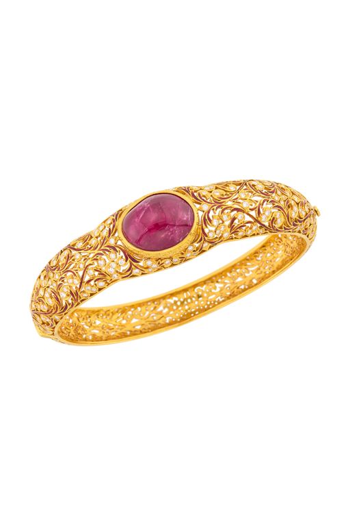 18k Gold Ruby and Diamond Bracelet