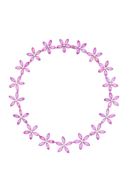 18k Gold Sapphire and Diamond Necklace