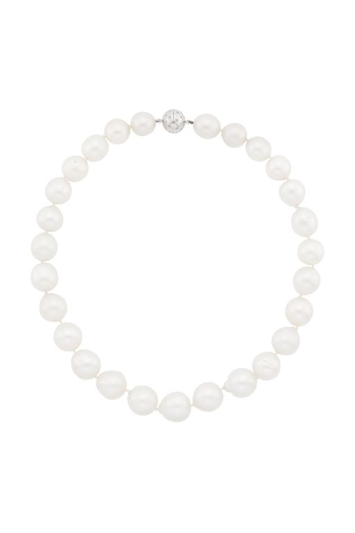 14k Gold Pearl and Diamond Necklace