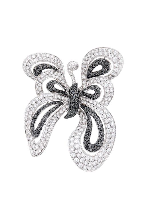 18k Gold Diamond Brooch