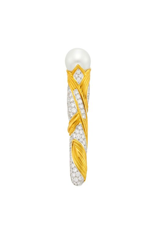 Pearl and Diamond Brooch