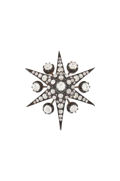 Silver and Gold Diamond Pendant-Brooch