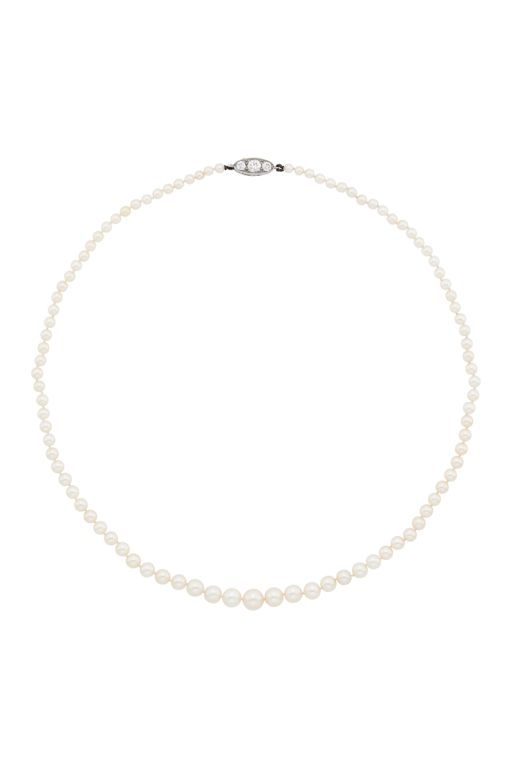 Platinum Pearl Necklace