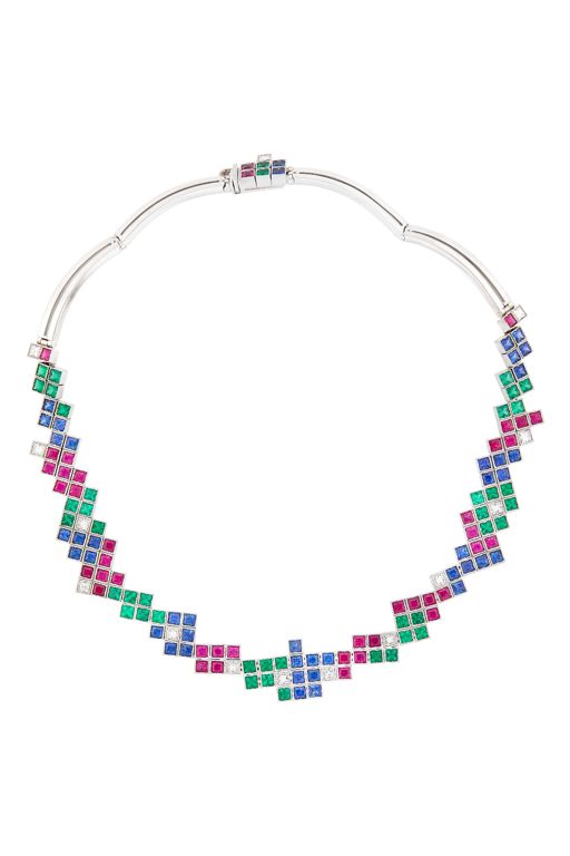 18k Gold Multi-Gem Necklace