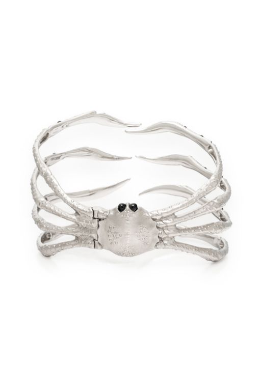 18k Gold Diamond Spider Crab Cuff Bracelet