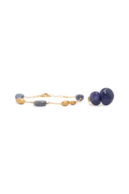 18k Yellow Gold Sapphire Jewelry Set