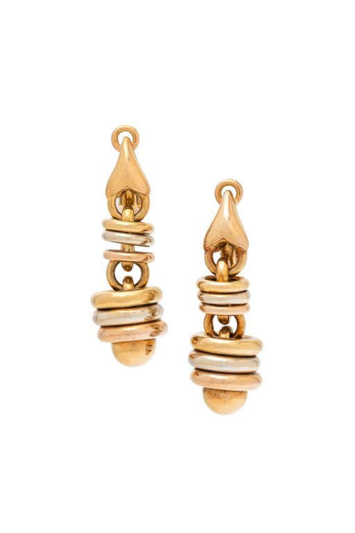 18k Yellow, White and Rose Gold Earrings