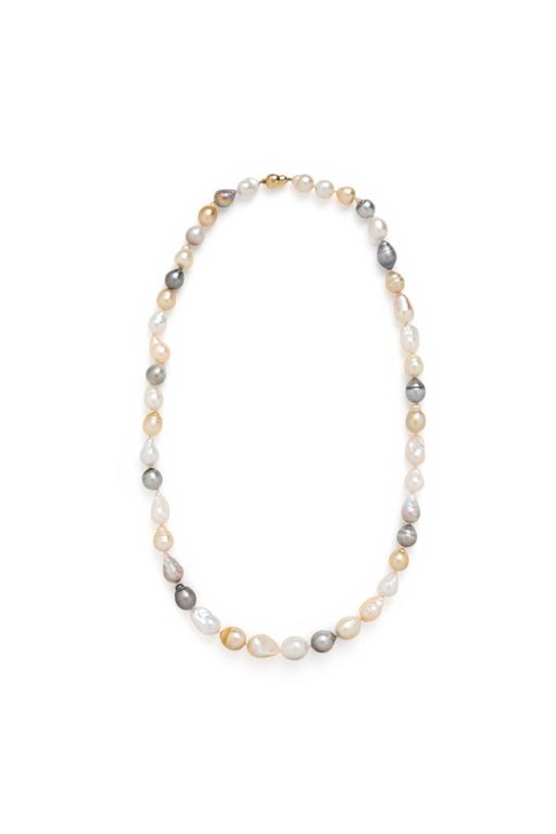 14k Yellow Gold Pearl Necklace