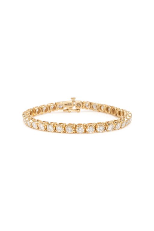 14k Yellow Gold Diamond Line Bracelet