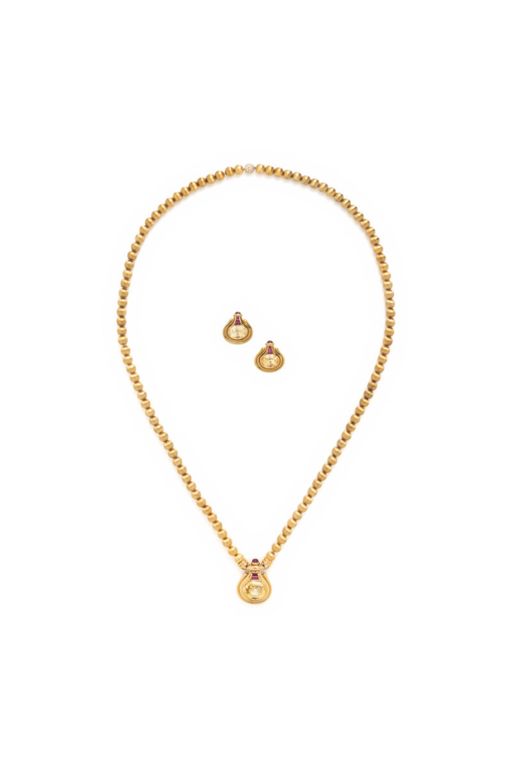 Yellow Gold Multi-Gem Jewelry Set