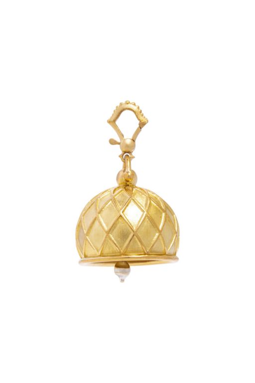 18k Yellow Gold Meditation Bell Pendant