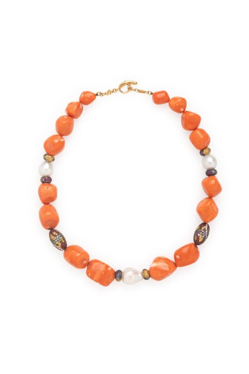 18k Yellow Gold Multi-Gem Necklace