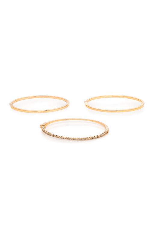 Three 18k Rose Gold Bangle Bracelets