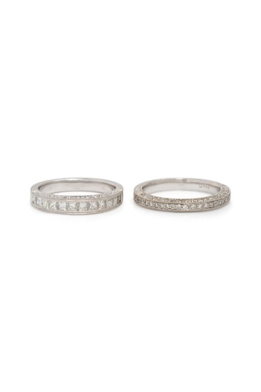 Two 18k White Gold Diamond Rings