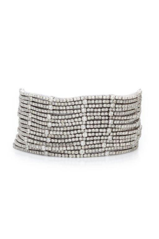 18k White Gold Diamond Multi-Strand Bracelet