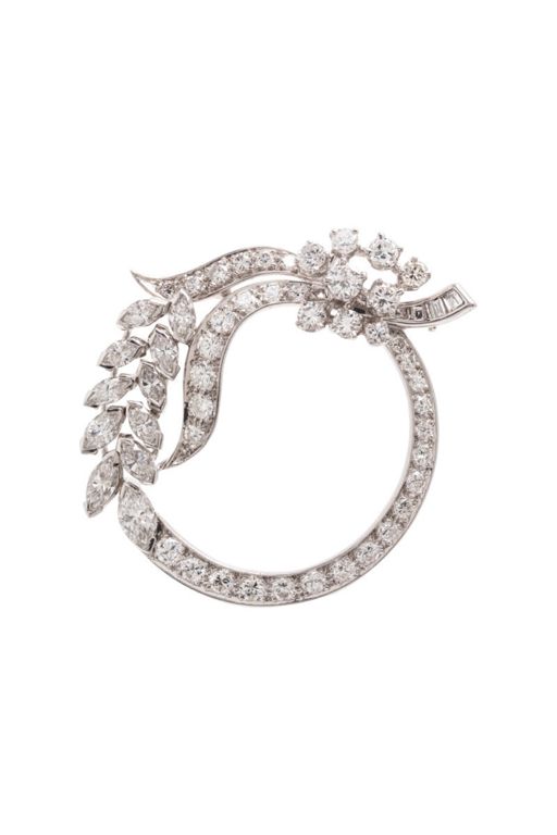 Platinum and 14k Gold Diamond Pendant/Brooch