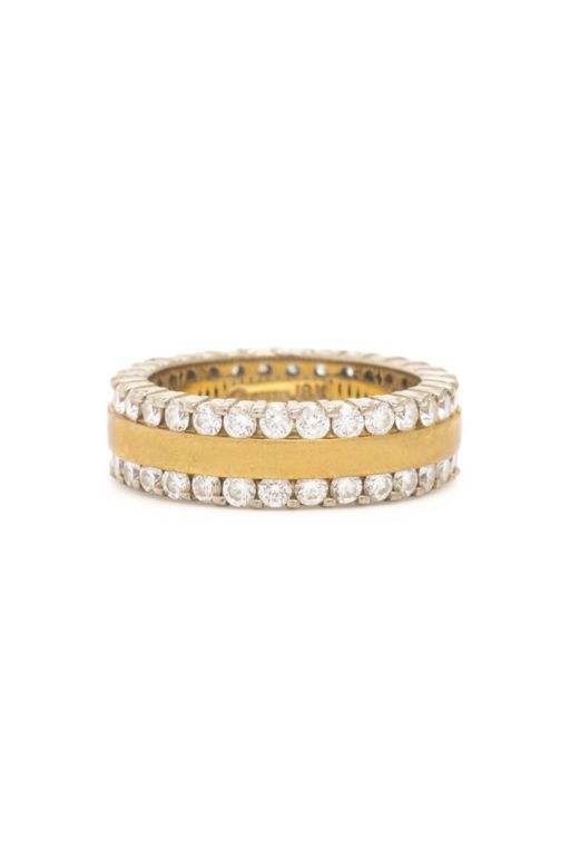 18k White and Yellow Gold Diamond Ring