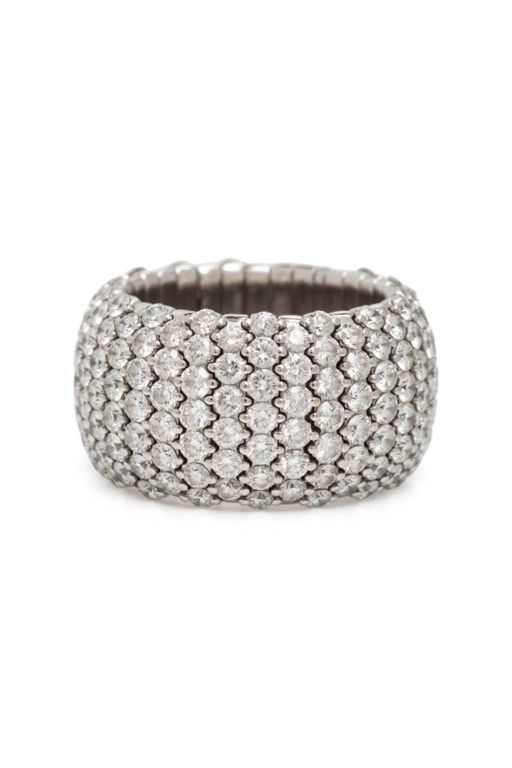18k White Gold Diamond Flexible Ring