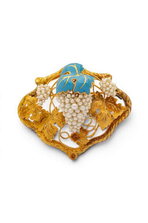 14k Gold Pearl Brooch