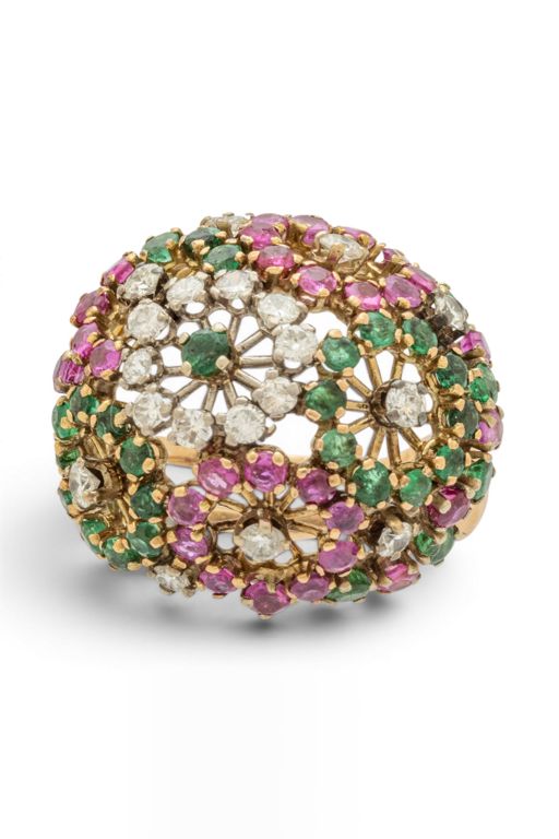 14k Gold Multi-Gem Ring