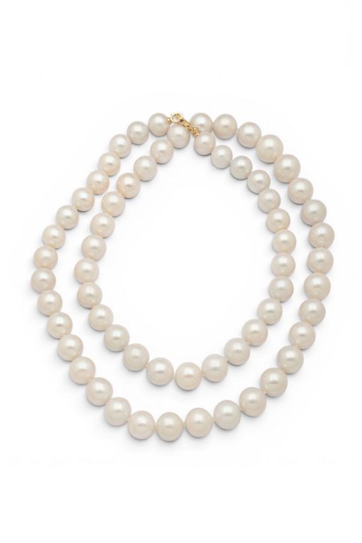 14k Gold Pearl and Diamond Necklace