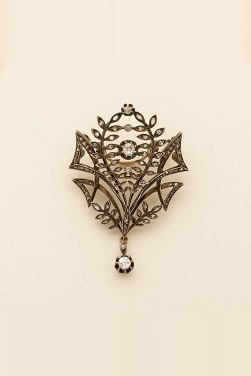 Gold-Plated Silver Diamond Pendant