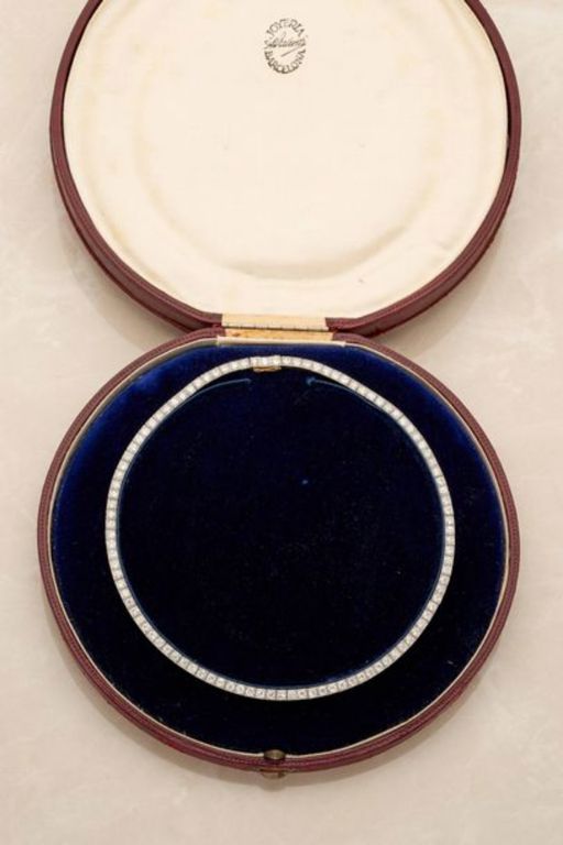 18k Gold and Platinum Diamond Necklace