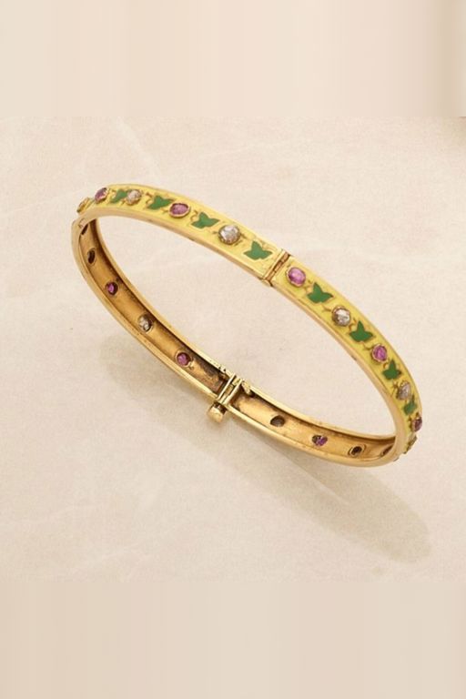 18k Gold Ruby and Diamond Bracelet