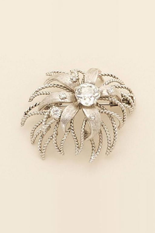 Platinum Diamond Brooch