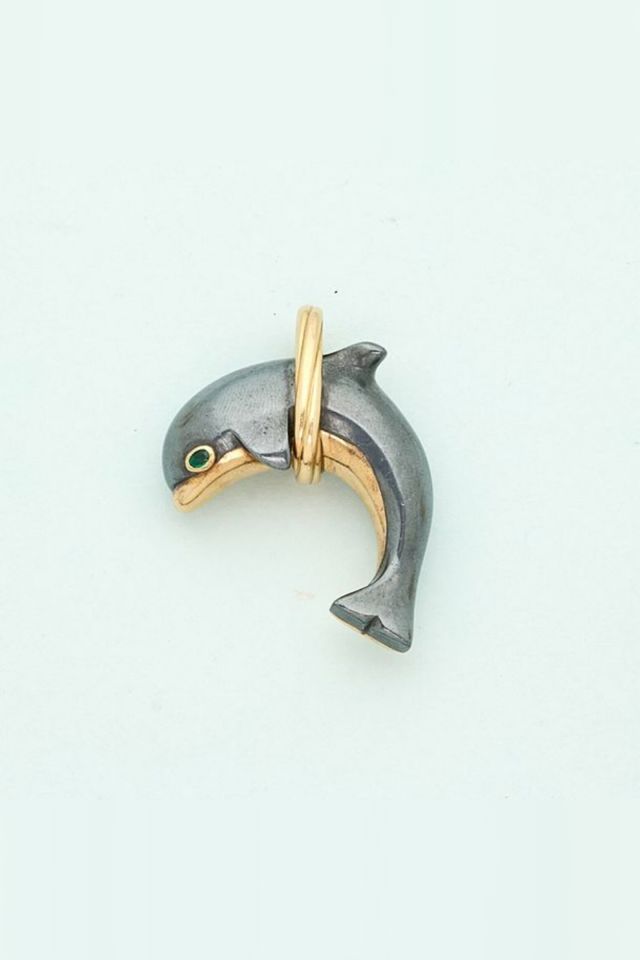 18k Gold Emerald Pendant